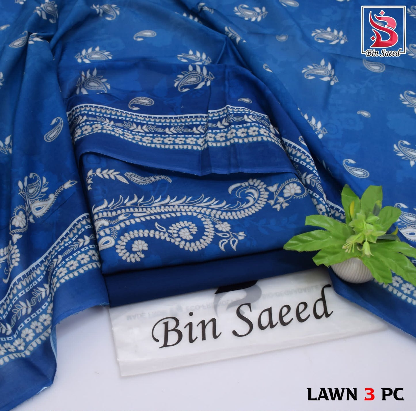 BIN SAEED ORIGINAL 3PC UNSTITCHED SUIT