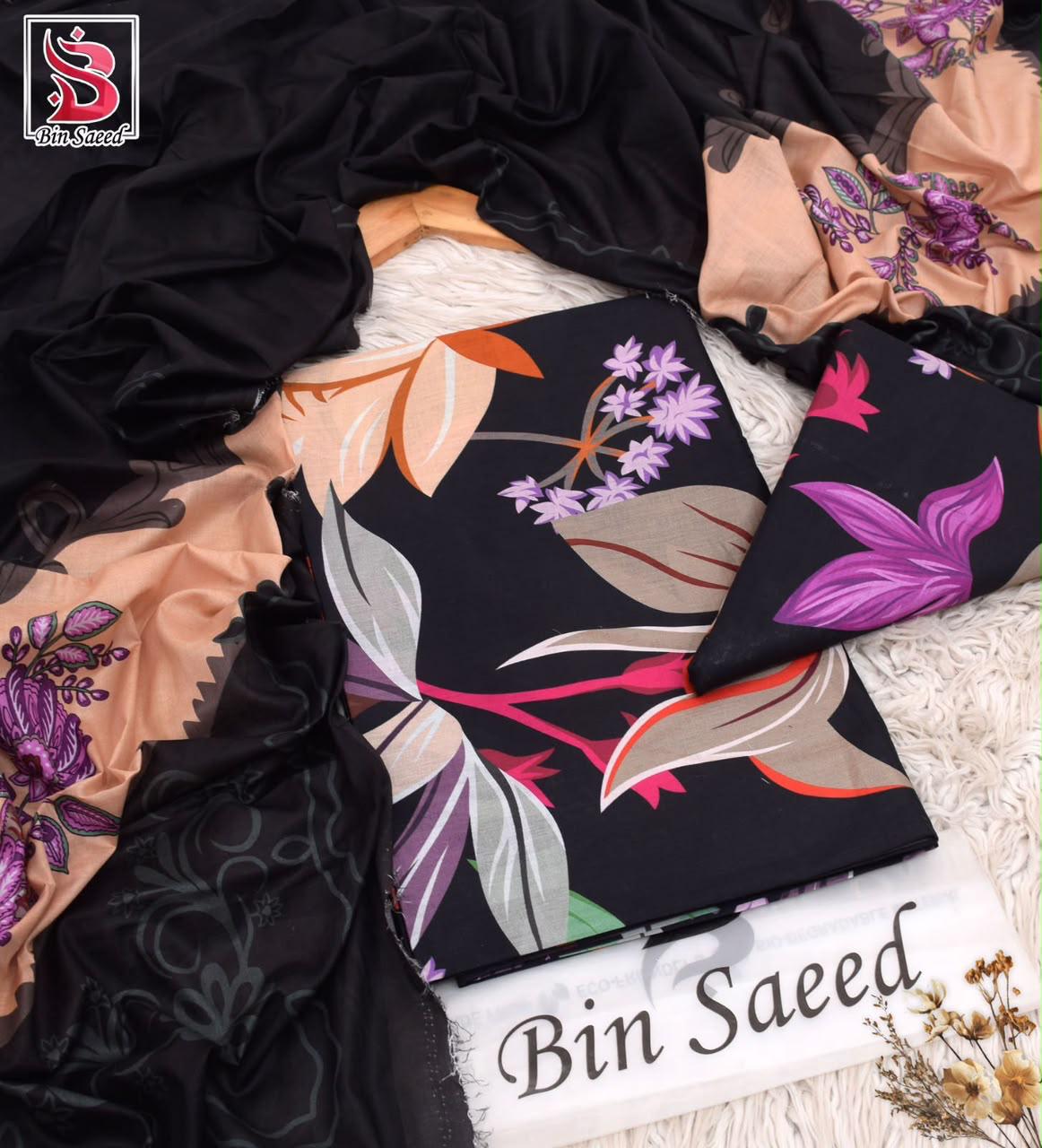 BIN SAEED ORIGINAL 3PC UNSTITCHED SUIT
