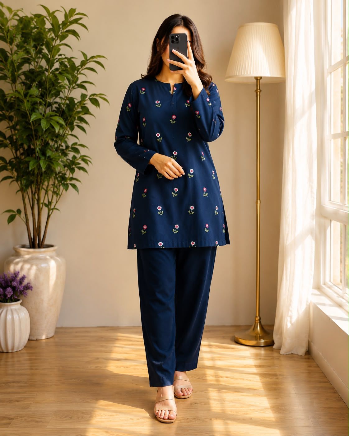 Original Embroidered Sapphire 2PC Unstitched Suit  ❄️