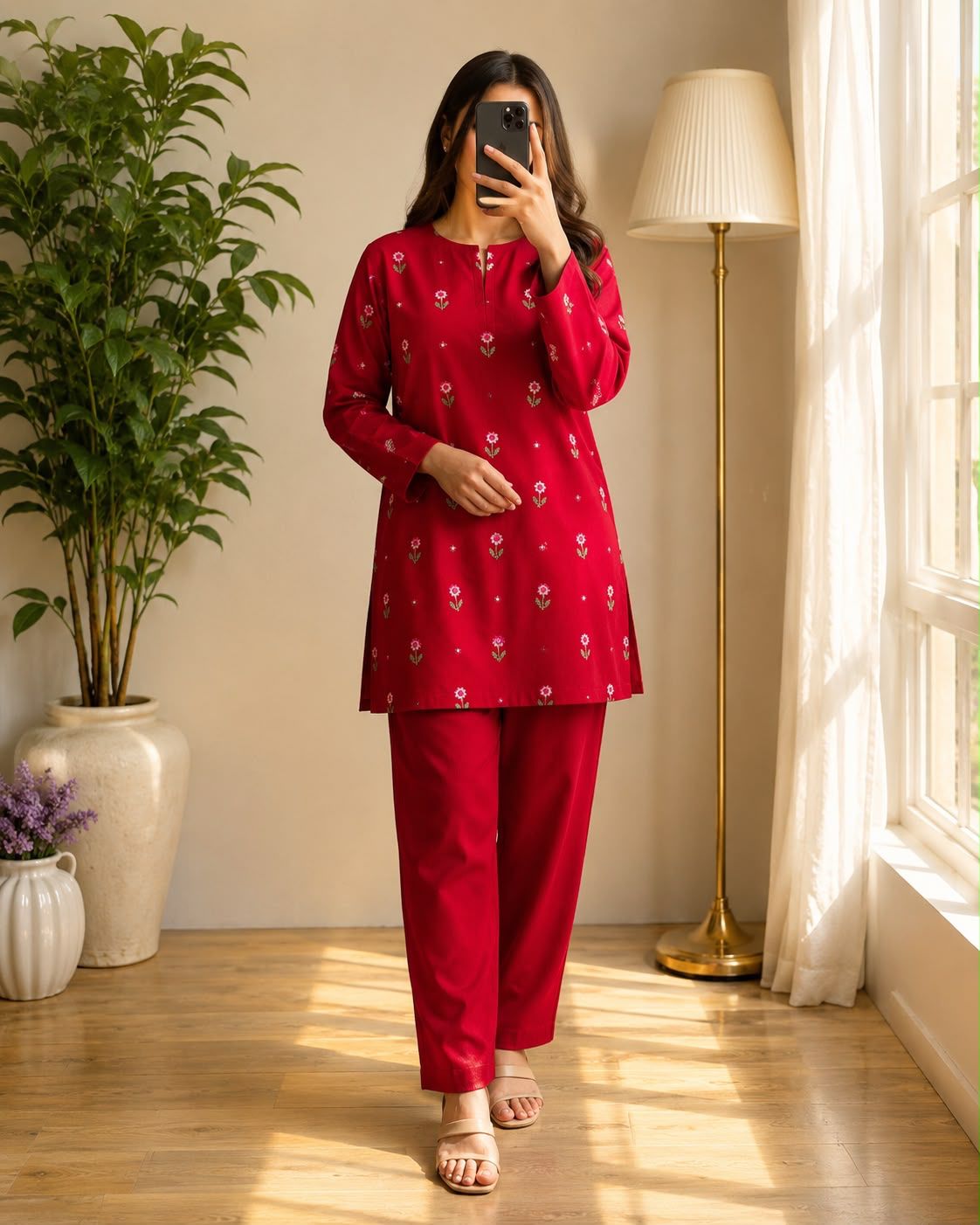 Original Embroidered Sapphire 2PC Unstitched Suit  ❄️