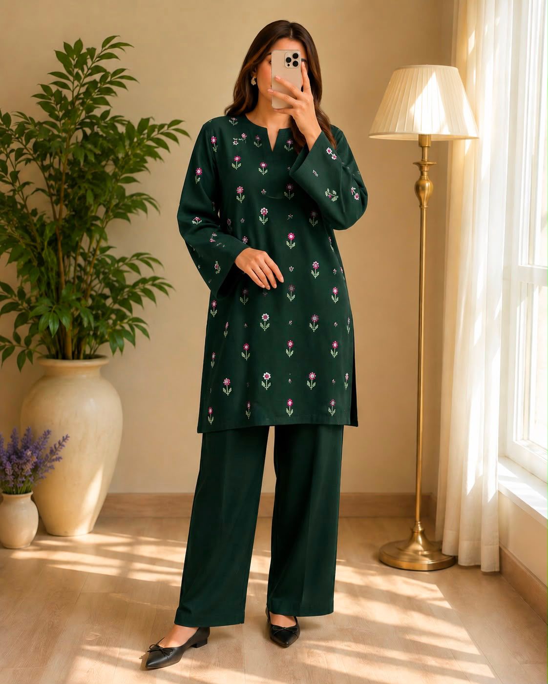 Original Embroidered Sapphire 2PC Unstitched Suit  ❄️