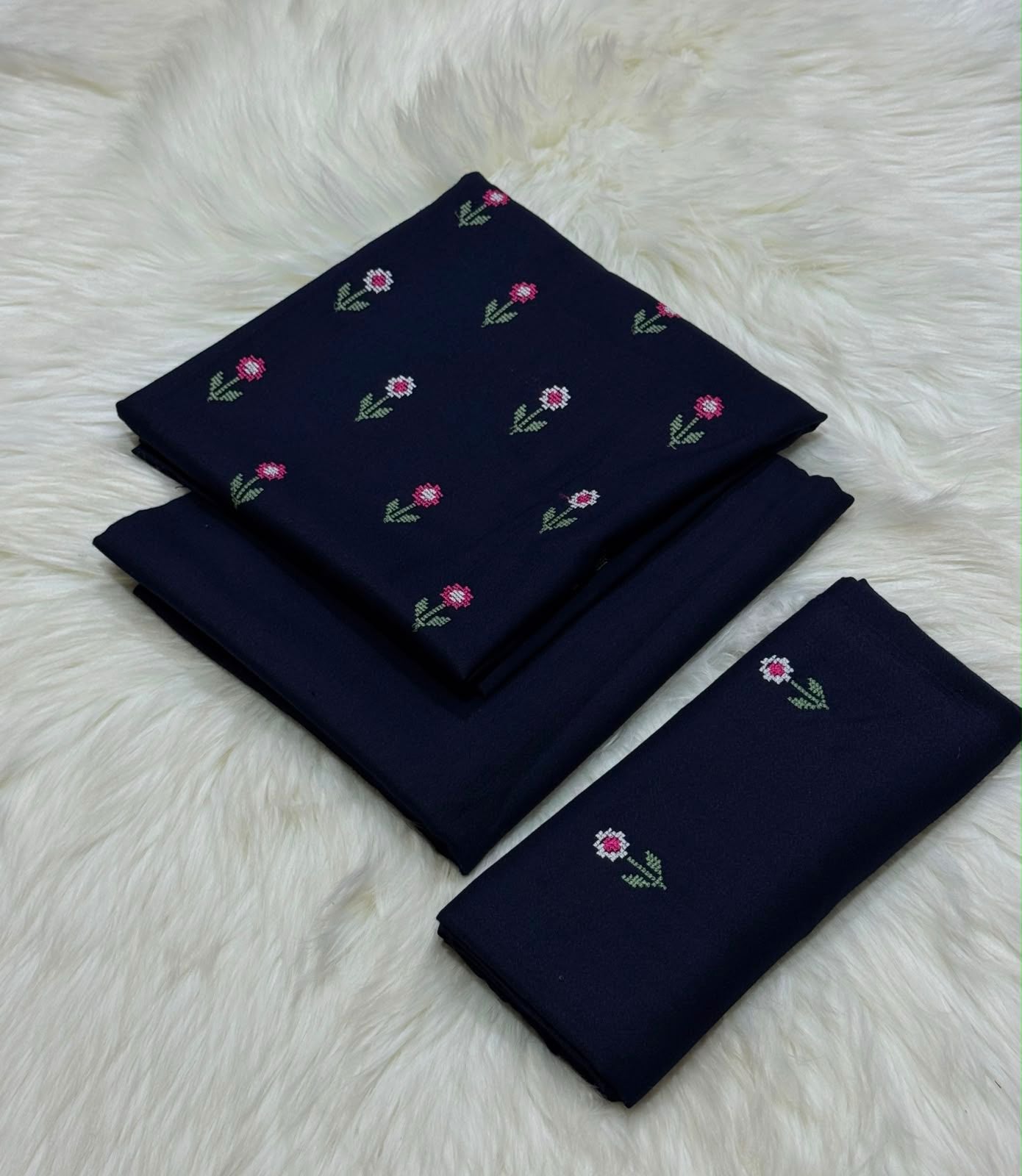 Original Embroidered Sapphire 2PC Unstitched Suit  ❄️